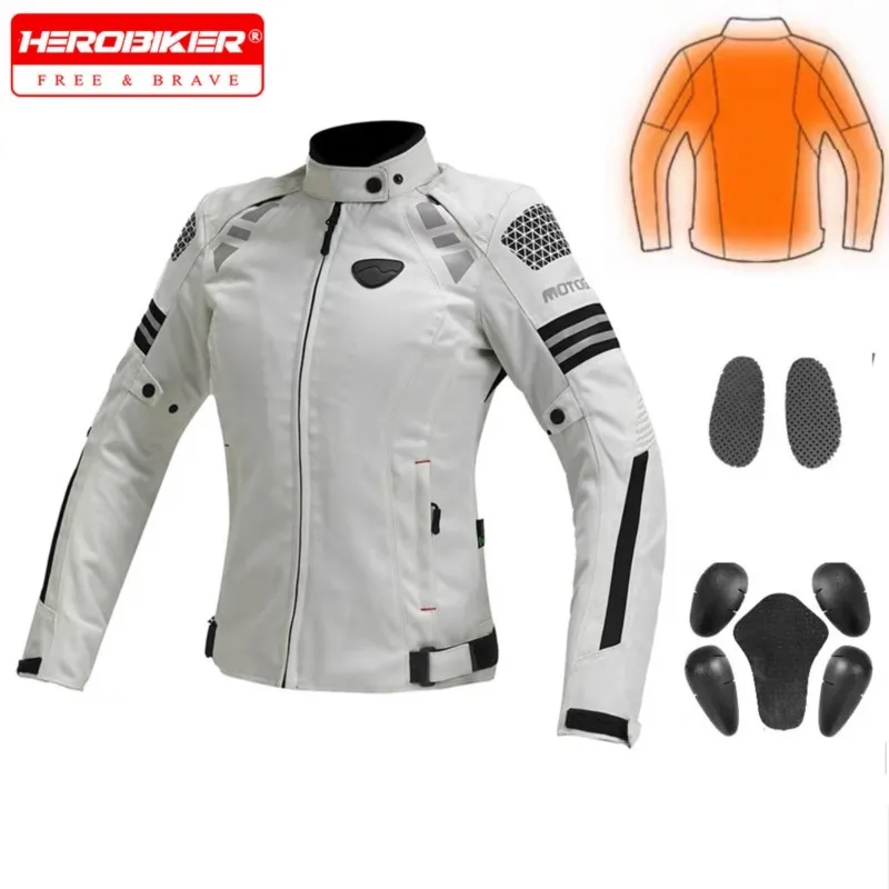 الشتاء النساء موتوكروس سترة ملابس اخلية حرارية Chaqueta موتو للماء دراجة نارية سترة الوقاية من السقوط