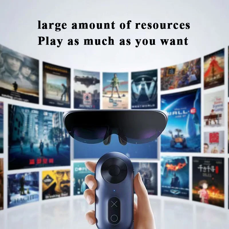 YYHC-Smart Glasses Augmented Reality Ar Plug and Play 120 Inch Virtual Giant Screen Viewable Wide Angle Ar Eye Glass with Handle