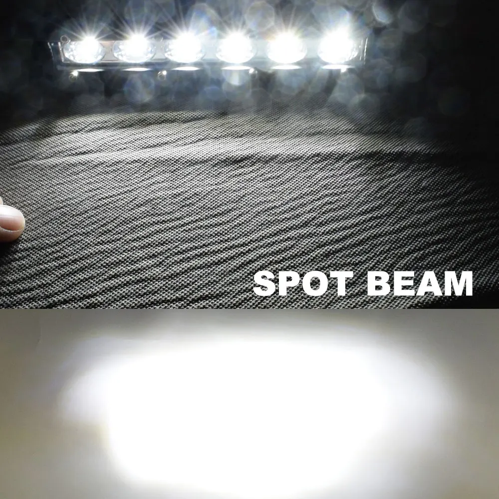 7 Inch LED Light Bar Car Off Road Moto Work Lamp 30W Slim Single Row Spot Mini Truck Automobile 12V 24V