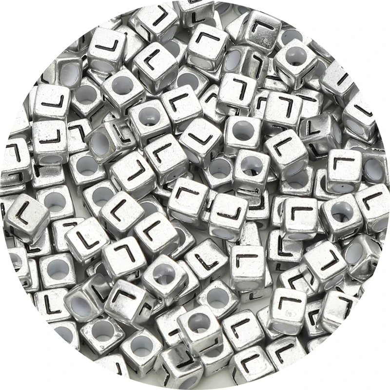 50Pcs Acrylic Letter Decoration Beads for DIY Bracelet Necklace