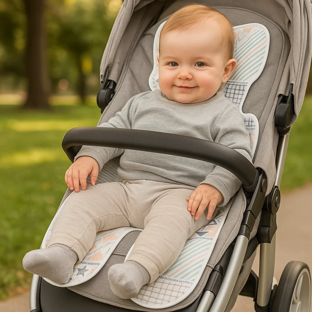 

Soft Baby Stroller Cooling Pad Cute Breathable Baby Stroller Cushion Car Seat Pram Cushion Pushchair Car Mat High Chair Trolley