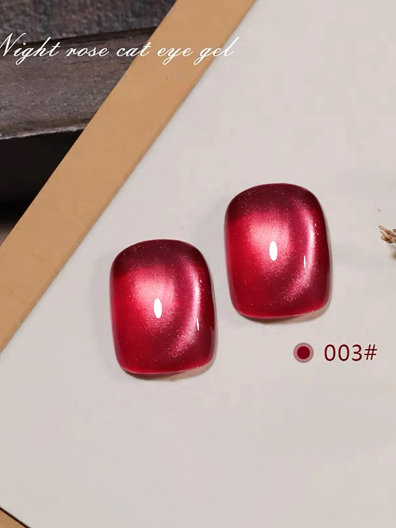 1 Uds WS Otoño Invierno moda única noche rosa rojo ojo de gato Gel esmalte de uñas 2025 misterioso hermoso rojo oscuro ojo de gato arte de uñas