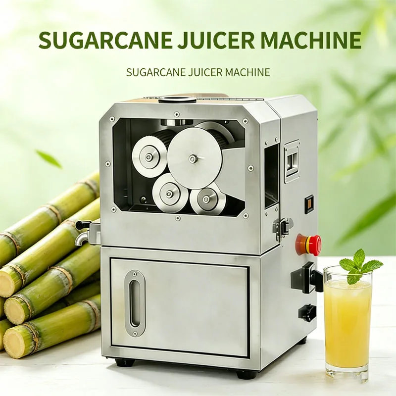 

Commercial Four Shaft Sugar Cane Extractor Machine 110V 220V Desktop Electric Sugarcane Press Juicer Machine