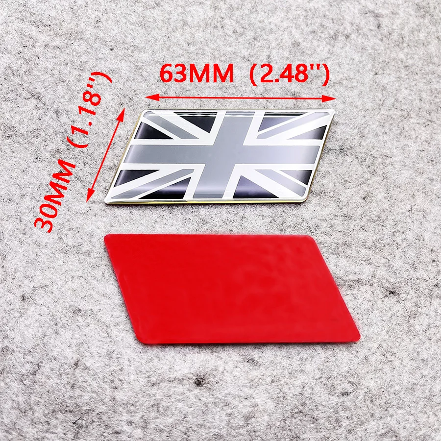 Zinc Alloy Universal National UK Flag Motorcycle Stickers Decals Gray Union Jack Car Truck Scooter Moped Emblem Badge