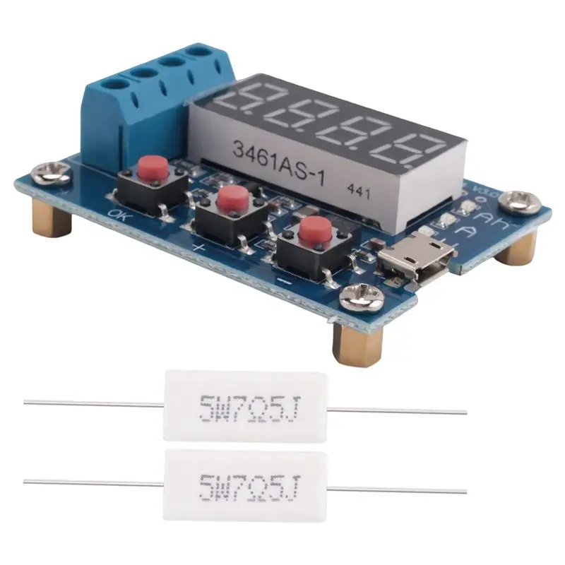 

DIGIT-1 шт. ZB2L3 синий тестер батареи 18650, тип разряда внешней нагрузки 1,2-12 В, аккумулятор 18650, тестер равной емкости, разряд M