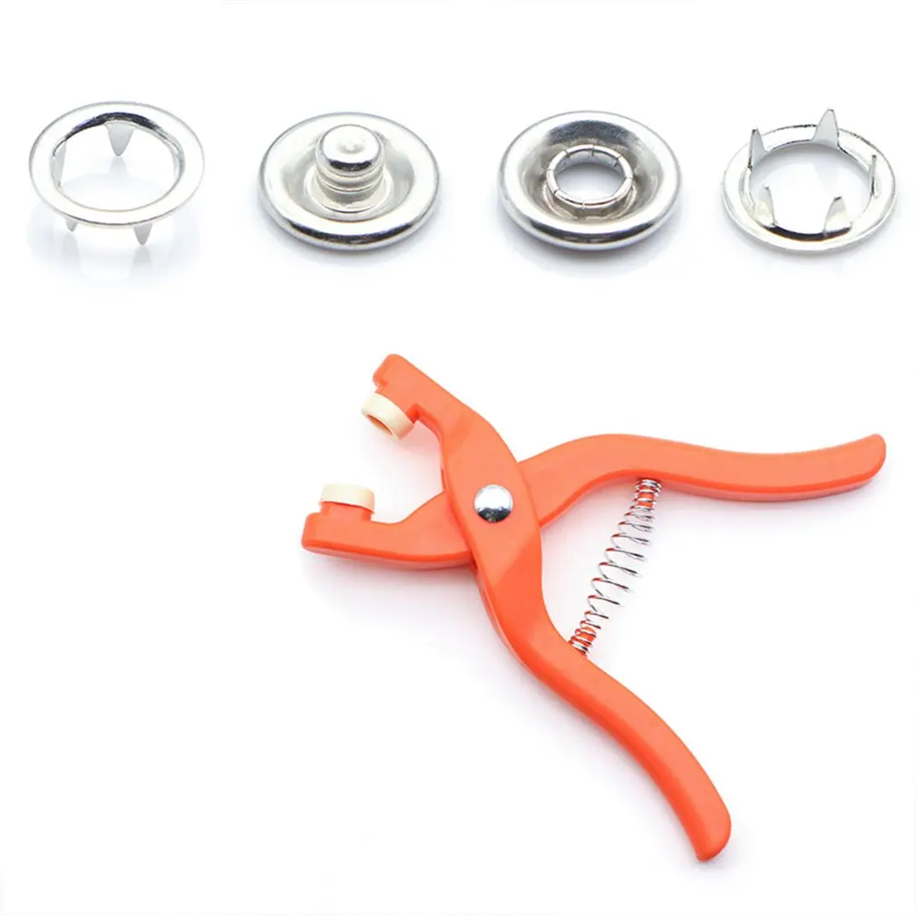 Metal Snaps Buttons Pliers Set Snap Fasteners Kit Tool Metal Sewing Buttons Press Studs Snap for Installing Clothes Bags