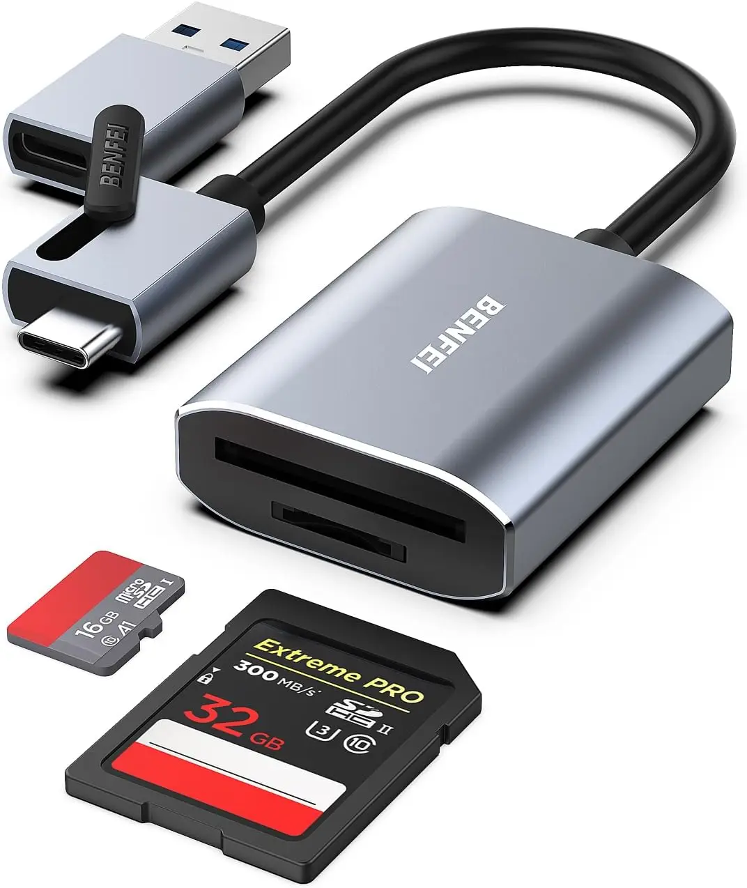 USB C Memory Card Reader, SD TF Card Adapter for iPhone 15 Pro/Max, MacBook, iPad Pro, Samsung, Dell, Surface and More