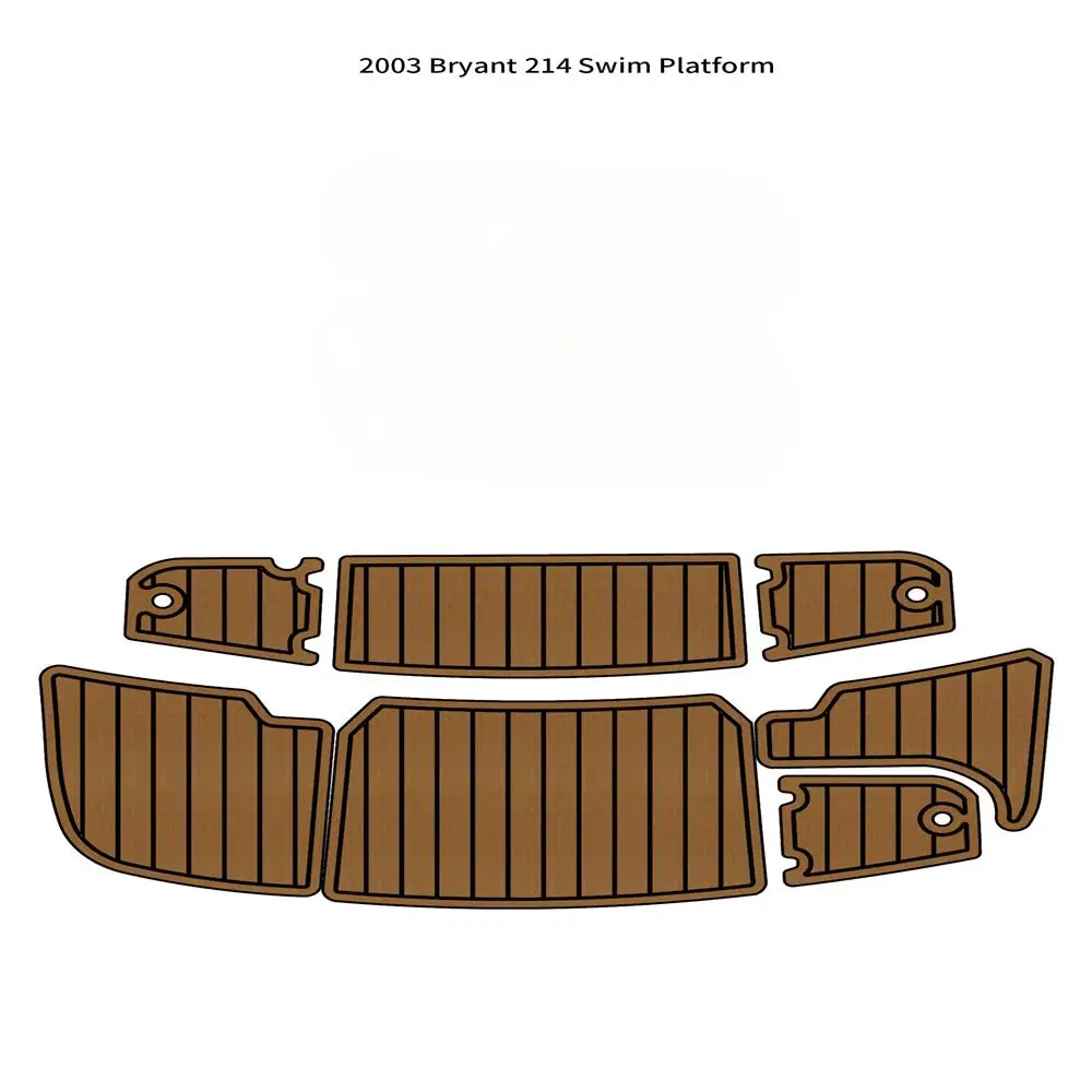 

2003 Bryant 214 Swim Platform Pad Boat EVA Foam Faux Teak Flooring Mat SeaDek Marine Mat Gatorstep Style Self Adhesive