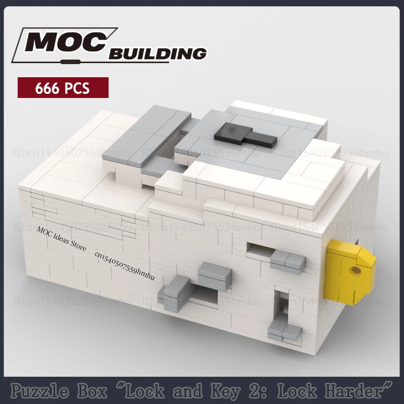 MOC Building Blocks Lock And Key Design Puzzle Box Model DIY Assembly Technology Bricks Creative Collection Xmas Toys Gifts