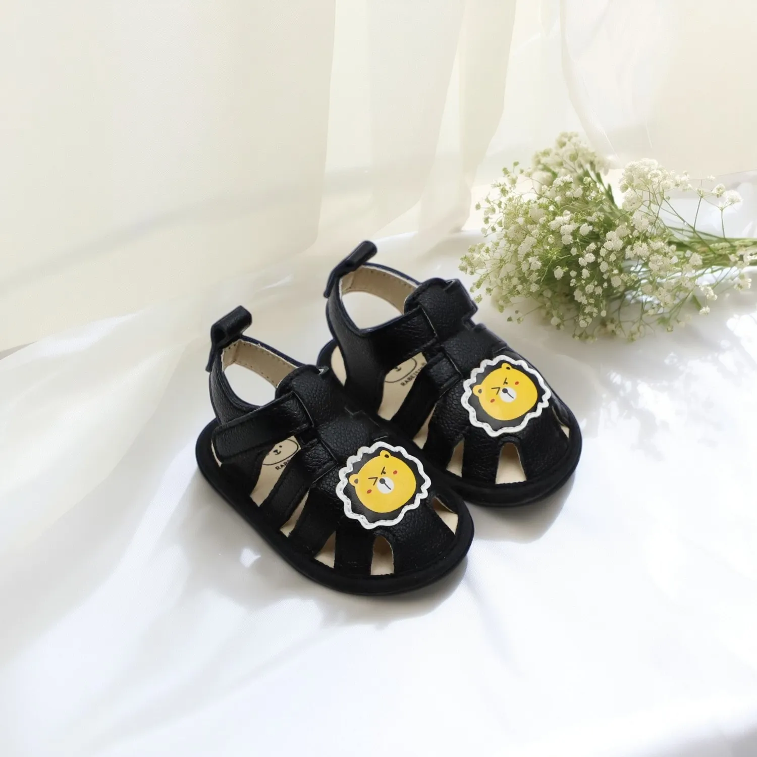 

Summer boys' breathable soft soled walking shoes 0-6-12-18 months infants and toddlers' toe caps anti kick