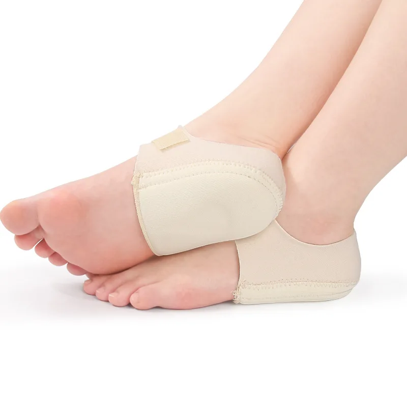 1 Pair Silicone Heel Pads, Shock Absorption, Relieving Leg Pressure, Adjustable Straps, Prevent Slipping Insoles image 4
