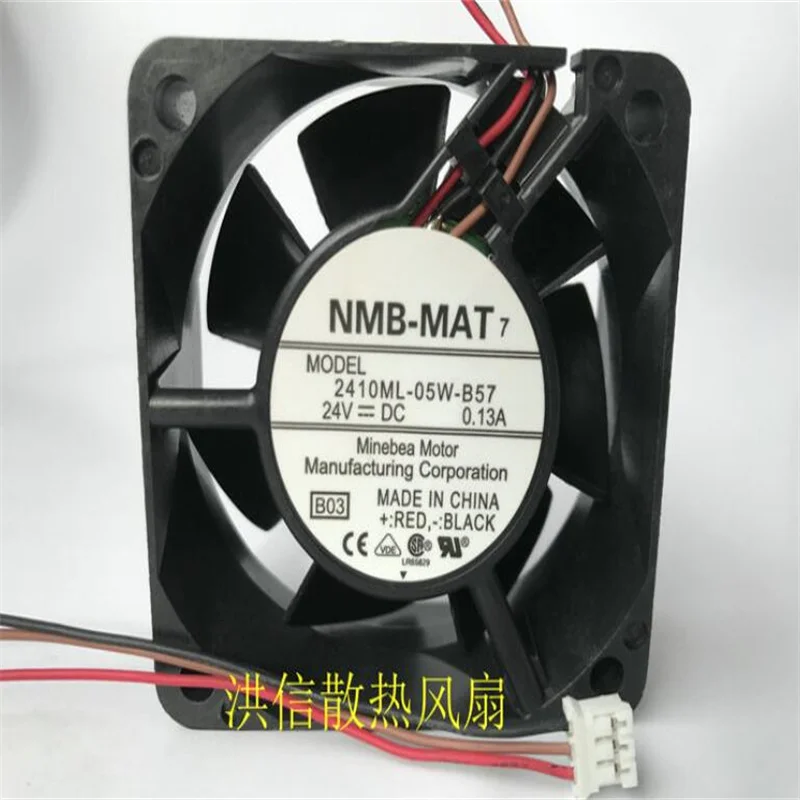 

Wholesale: original NMB 6025 2410ML-05W-B57 DC24V 0.13A 6CM 3-wire inverter fan