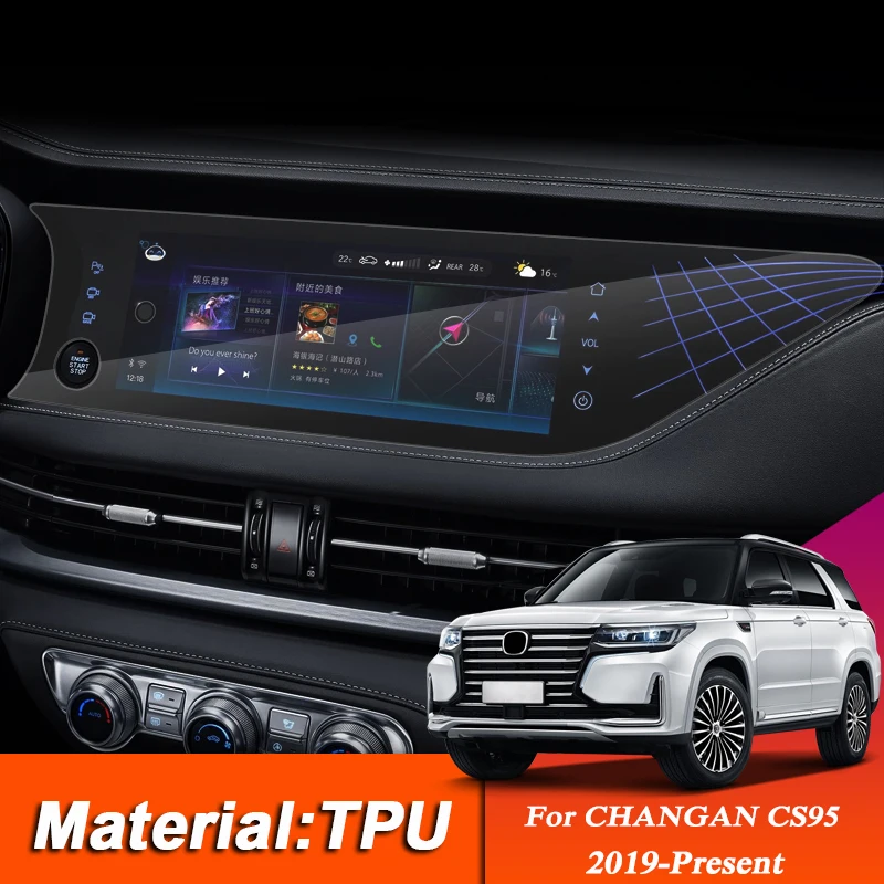 

Car Styling TPU Film GPS Navigation Screen Protective Film for CHANGAN CS95 2019-Present Dashboard Display Film Interior Sticker