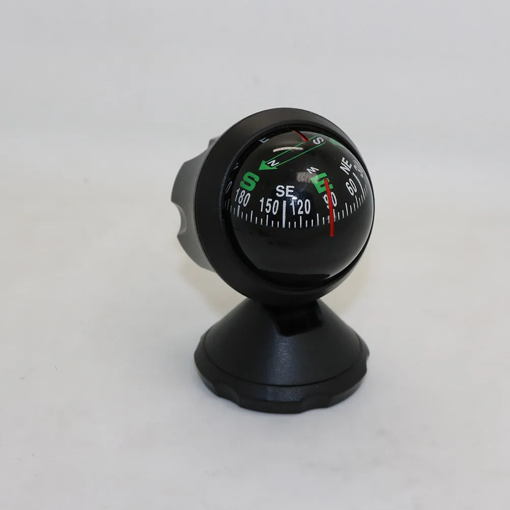 Mini Compass Ball for Car Dashboard Windshield Mount Smooth Ball Surface Bright Print Corrosion Resistant Environmental Friendly