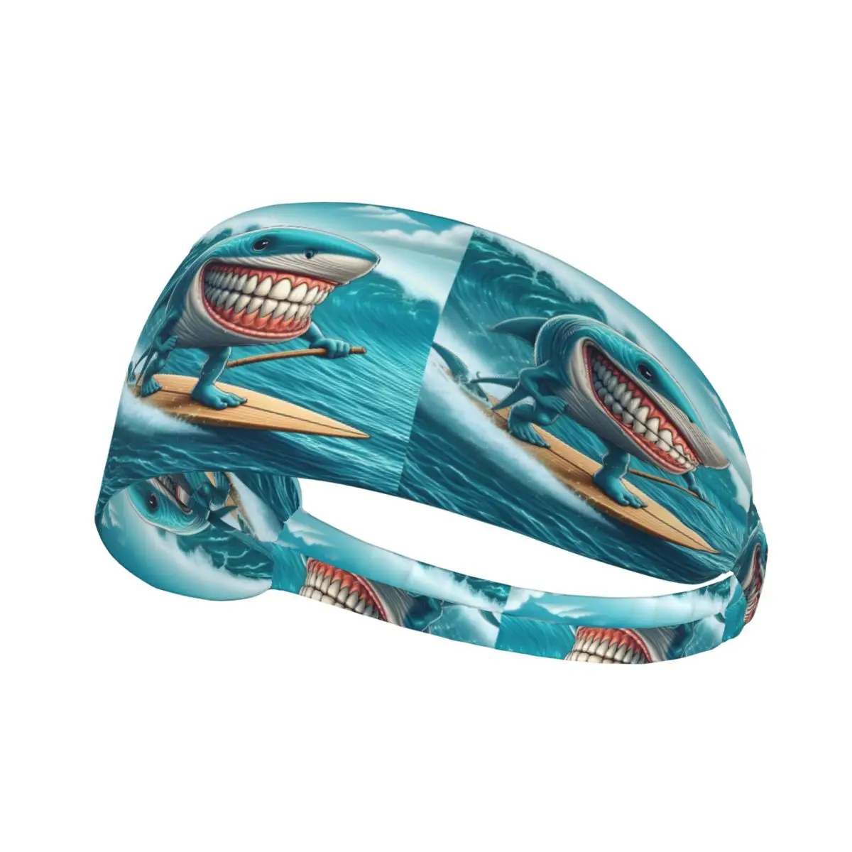 

Изготовленная на заказ забавная повязка на голову с изображением акулы Немо для женщин и мужчин, влагоотводящая повязка на голову в стиле аниме Kawaii с героями мультфильмов для тренировок для бега