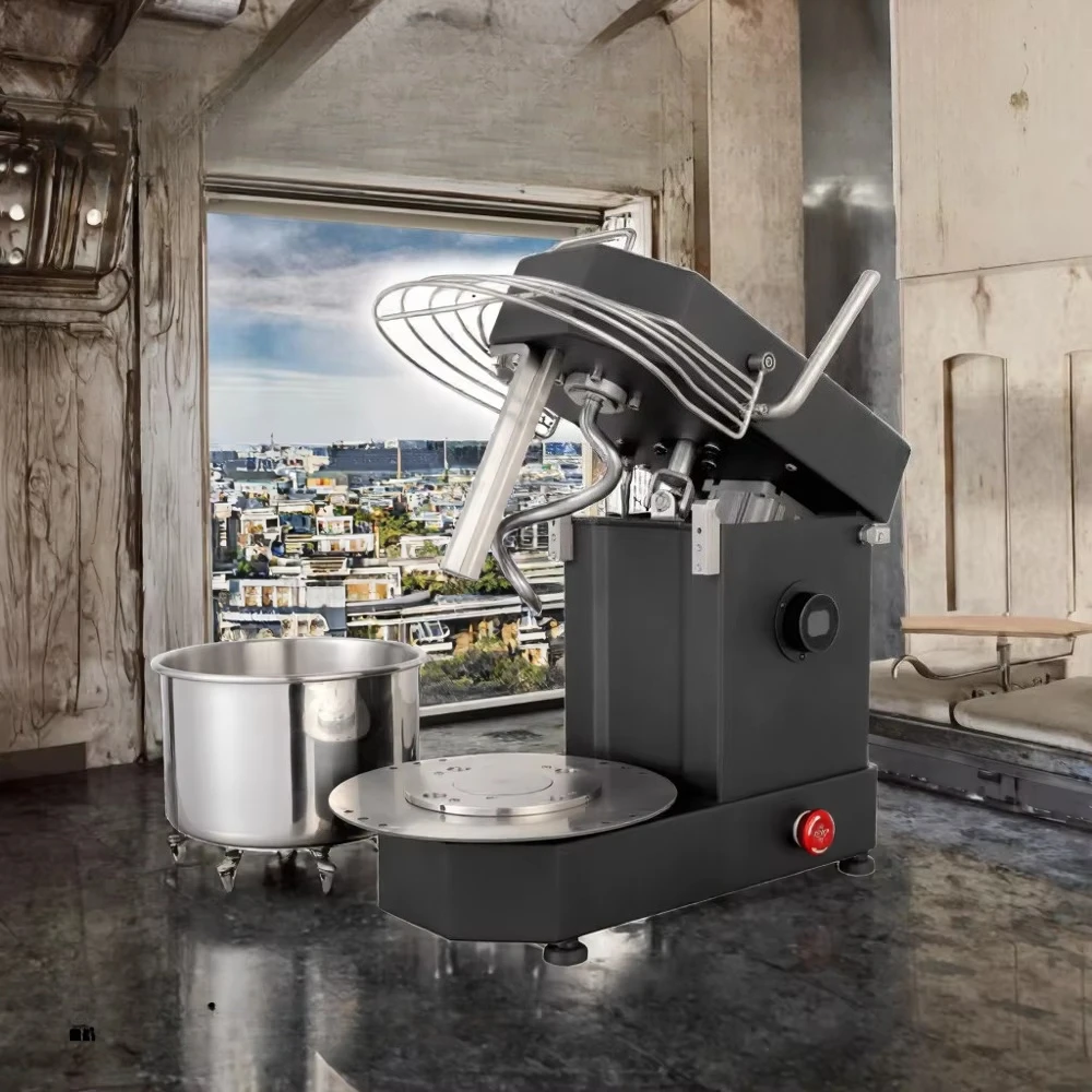 New 5L 0.2-2kg Flour Pizza Dough Spiral Mixer with Removable Bowl Light Timer 10-Speed 750W  Use