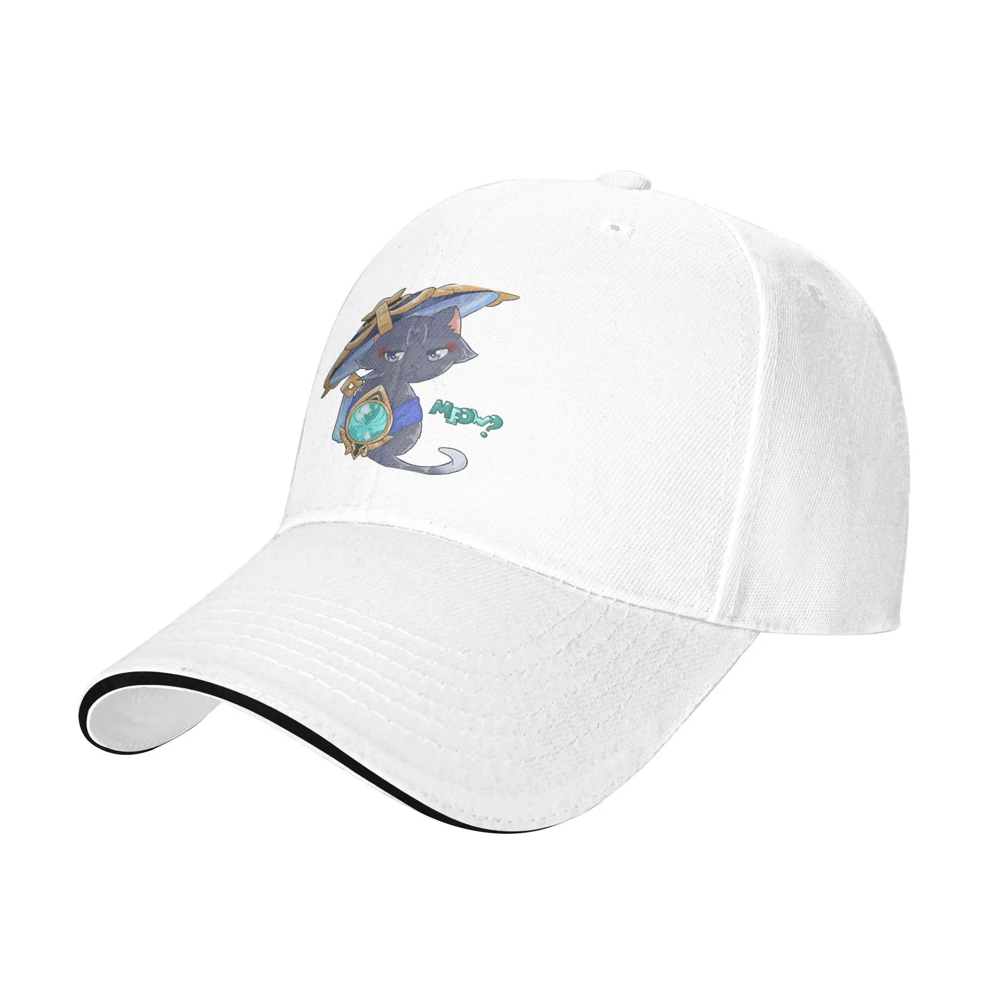 Meow Wanderer cat Baseball Caps Hip Hop Genshin Impact Sandwich Cap Unisex Adjustable Caps Hat Workouts