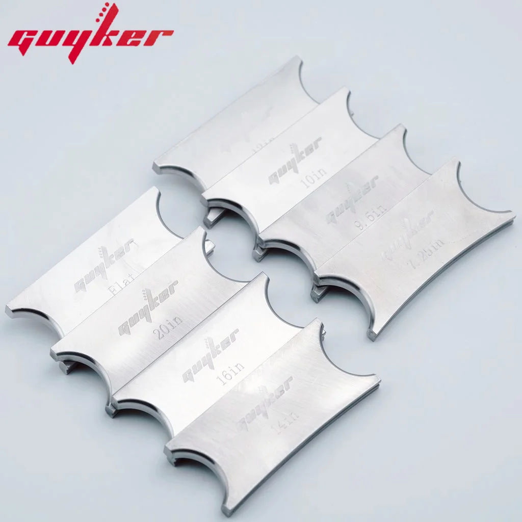 Guyker 8 Types Stainless Steel Guitar Radius Manually Press Fingerboard Fret Press Caul Insert Handheld Version Guitar DIY Tools