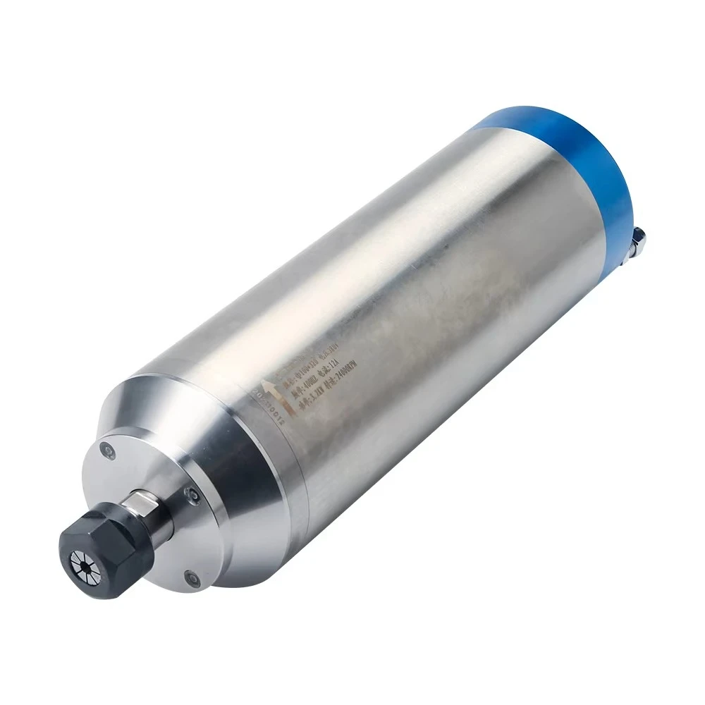 chine Tool Spindle for CNC MachiningBlue Water-cooled Bullet Head 3.2KW Water-cooled CNC Ma