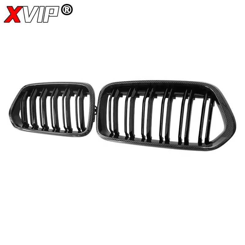 XVIP Chrome Diamonds Style Front Bumper Grilles For BMW X2 F39 2018-2021 Shiny Black Single And Double Line Style Racing Grills