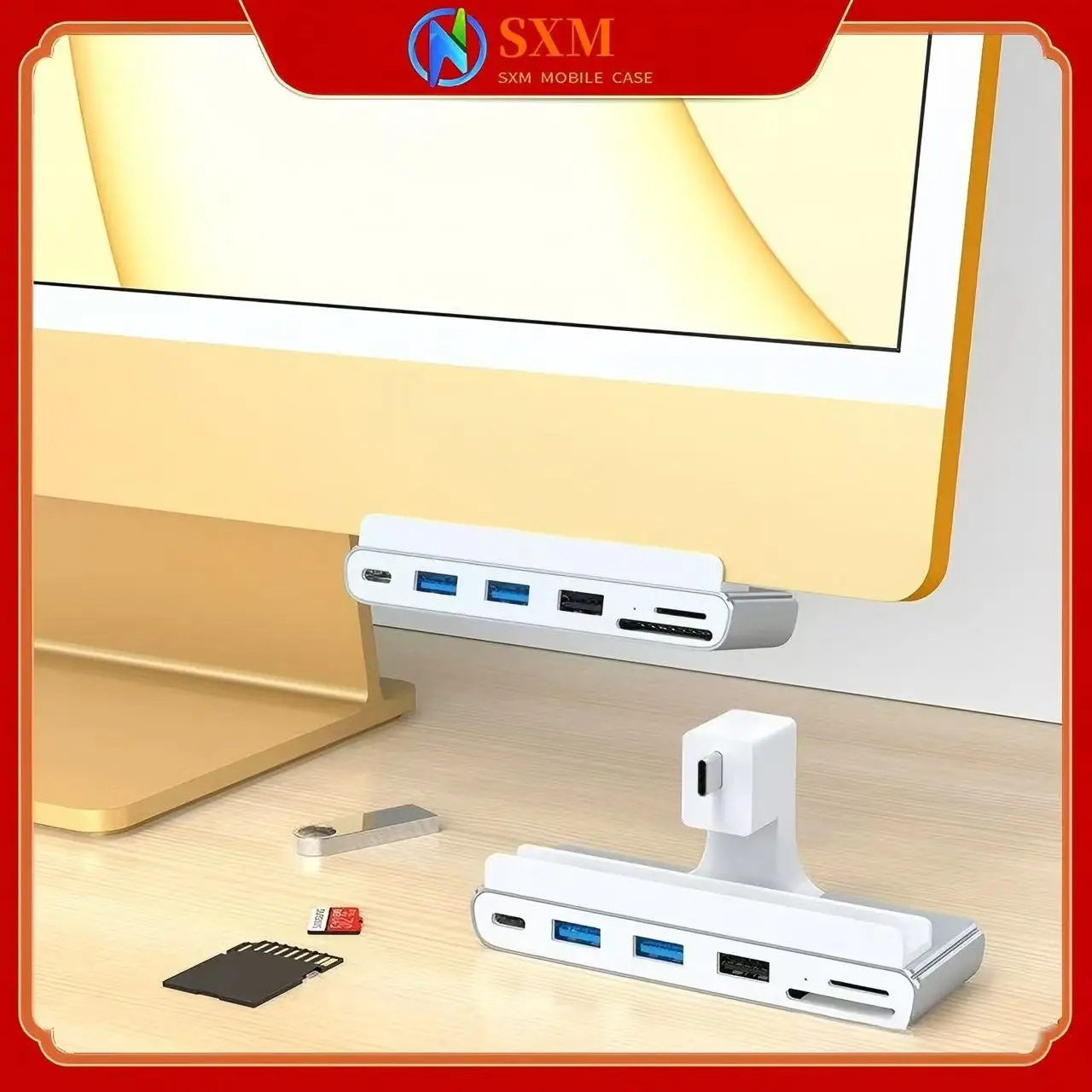 

Type-C docking station multi-interface for iMac expansionUSB3.0 snap HDMI iMac M1 M3