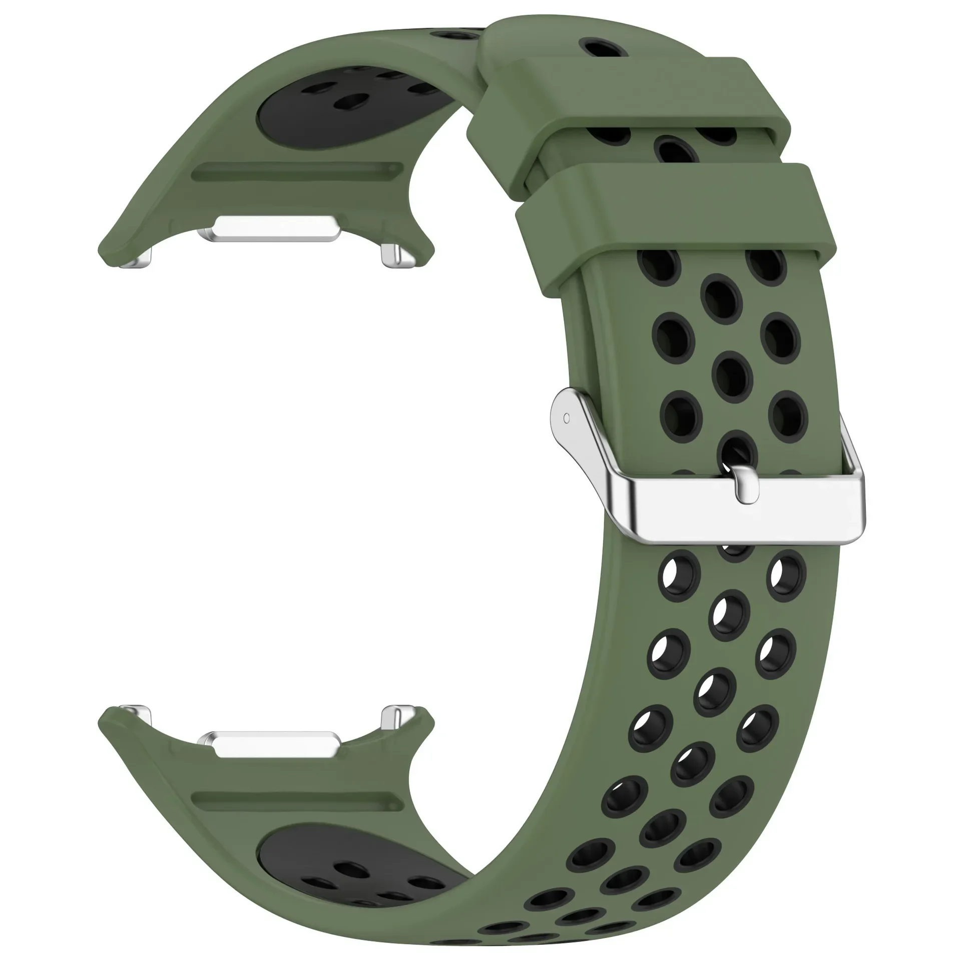 Two Color Silicone Sport Band For Samsung Galaxy Watch Ultra 47mm Adjustable Replacement Soft Strap For Galaxy Watch 7 Ultra