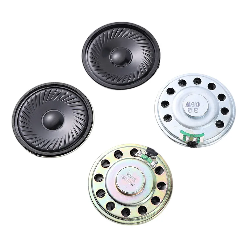 10pcs 1W 8R Mini Speaker 4/8/16/32/50 Ohm Ultra-thin Horn Speaker Diameter 20mm 23mm 26mm 28mm 30mm 32mm 36mm 40mm Loudspeaker