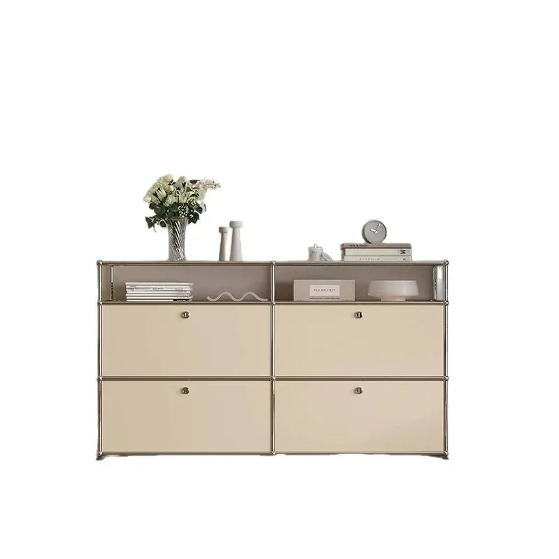 New multi-module side cabinet, stainless steel side cabinet, modern TV cabinet
