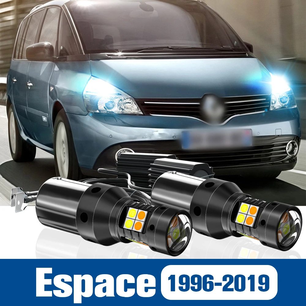 

2pcs LED Dual Mode Turn Signal+Daytime Running Light DRL Accessories Canbus For Renault Espace 3 4 5 1996-2019 2002 2014 2015