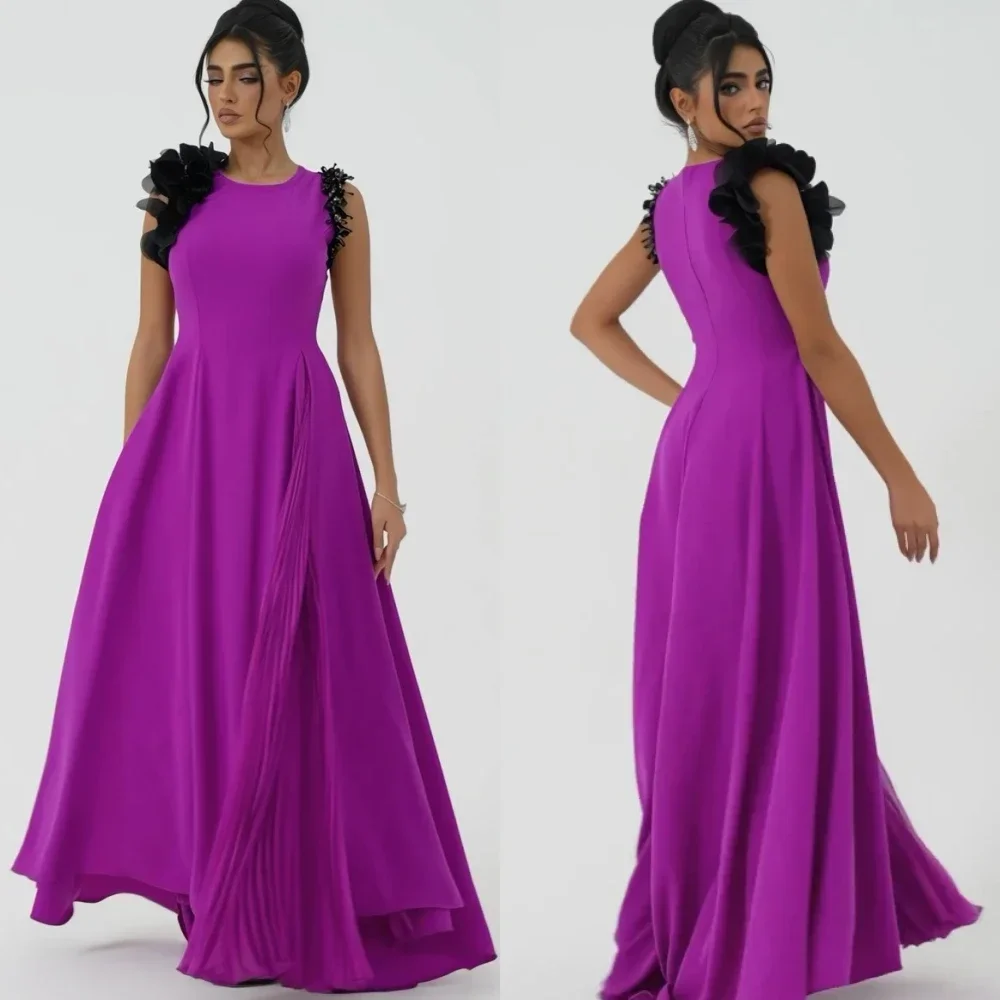 

Индивидуальное модное вечернее платье трапециевидной формы длиной до пола, вечернее платье, плиссированное атласное платье для вечеринок