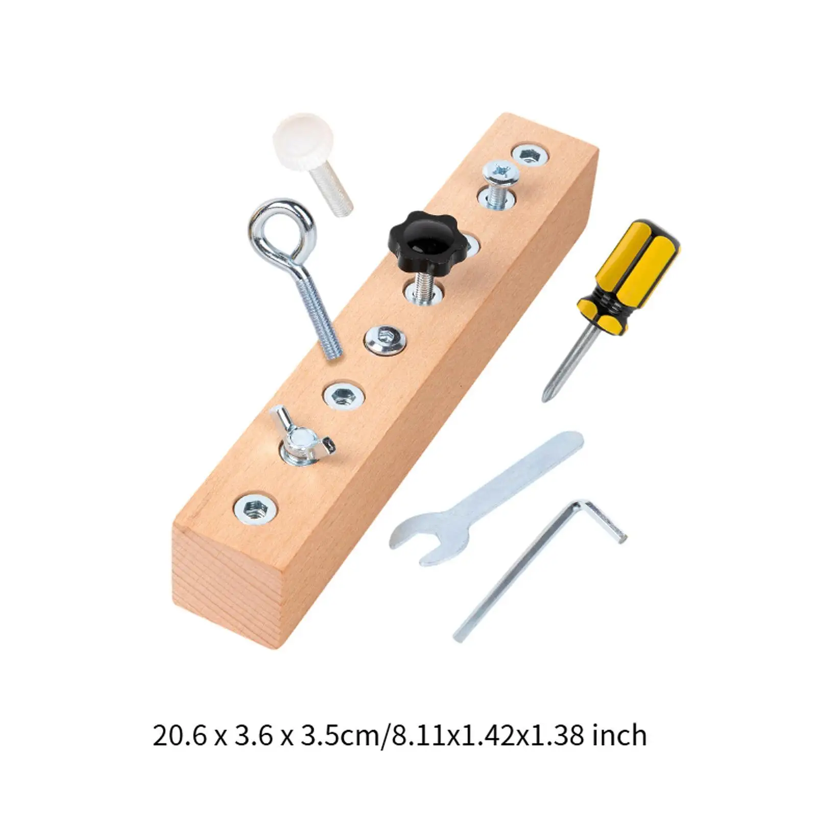 Houten schroevendraaierbordset Vroeg educatief speelgoed Houten speelgoed voor kinderen Druk bord voor peuters Reizen 3 4 5-jarige kinderen Kinderen