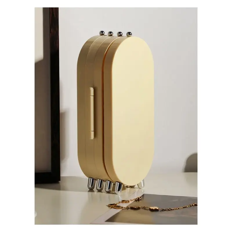AEE4-Jewelry Storage Box Earring Necklace Bracelet Jewelry Box Home Multi-Function Folding Display Stand