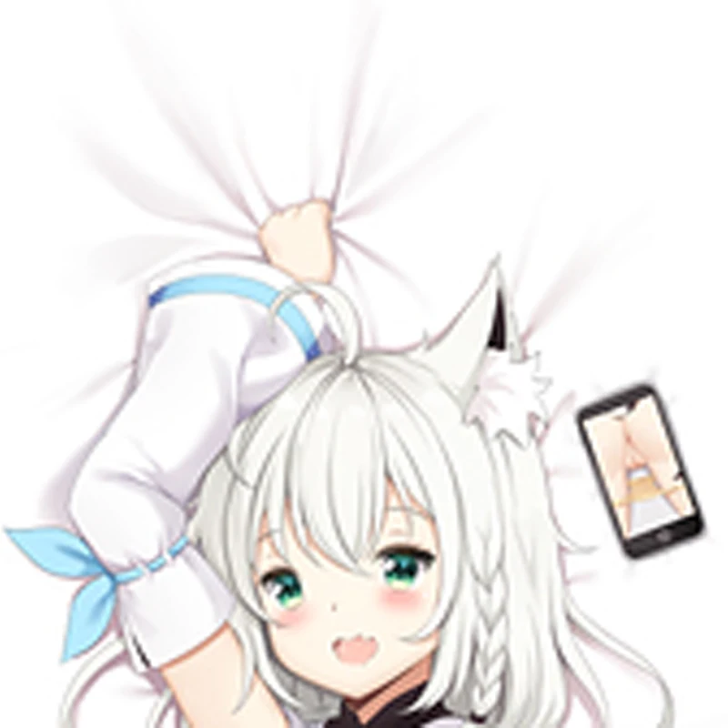 New Pattern Anime Shirakami Fubuki Dakimakura Hugging Body Pillow Cover Case double-sided printing‌