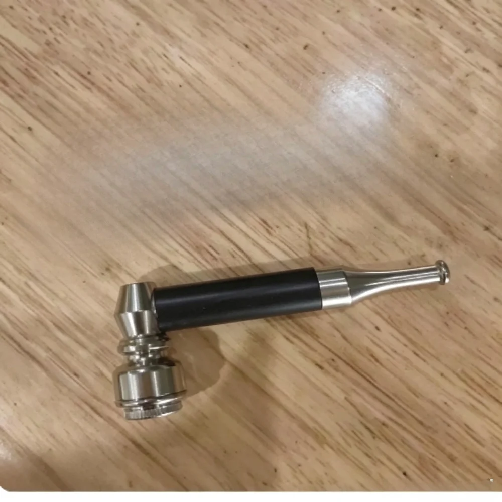 Klassische Mini-Rauchpfeife mit Holzmaserung, Tragbare Metall-Tabakpfeife mit Filtersieb, Handliche Taschenpfeife für Pfeifenliebhaber – Detail 5