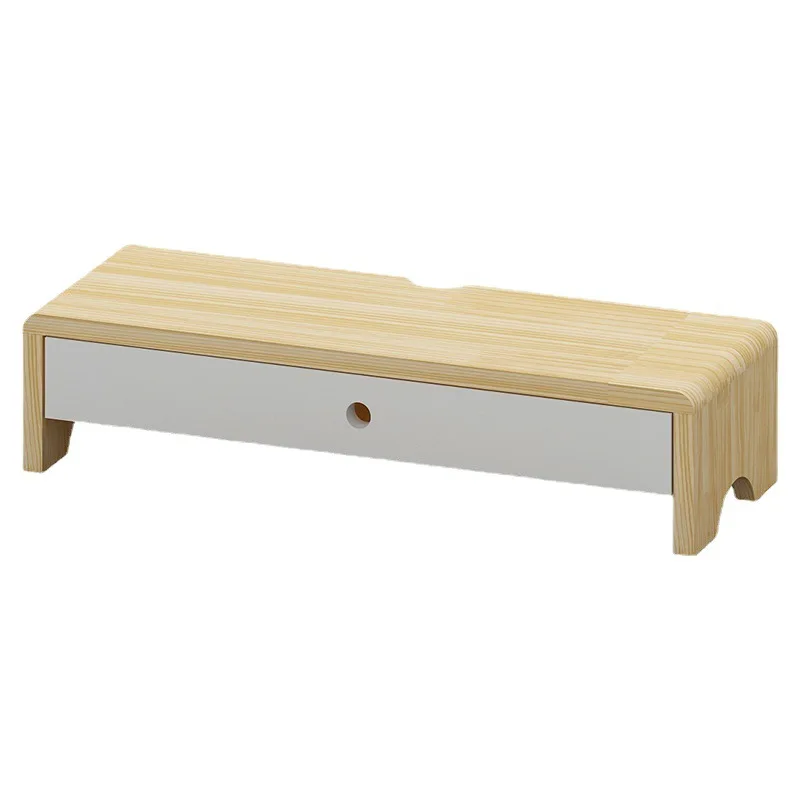 

Solid Wood Cushion Display Screen Rack Desktop Storage Box Base Good Things Neck Protection Storage Rack