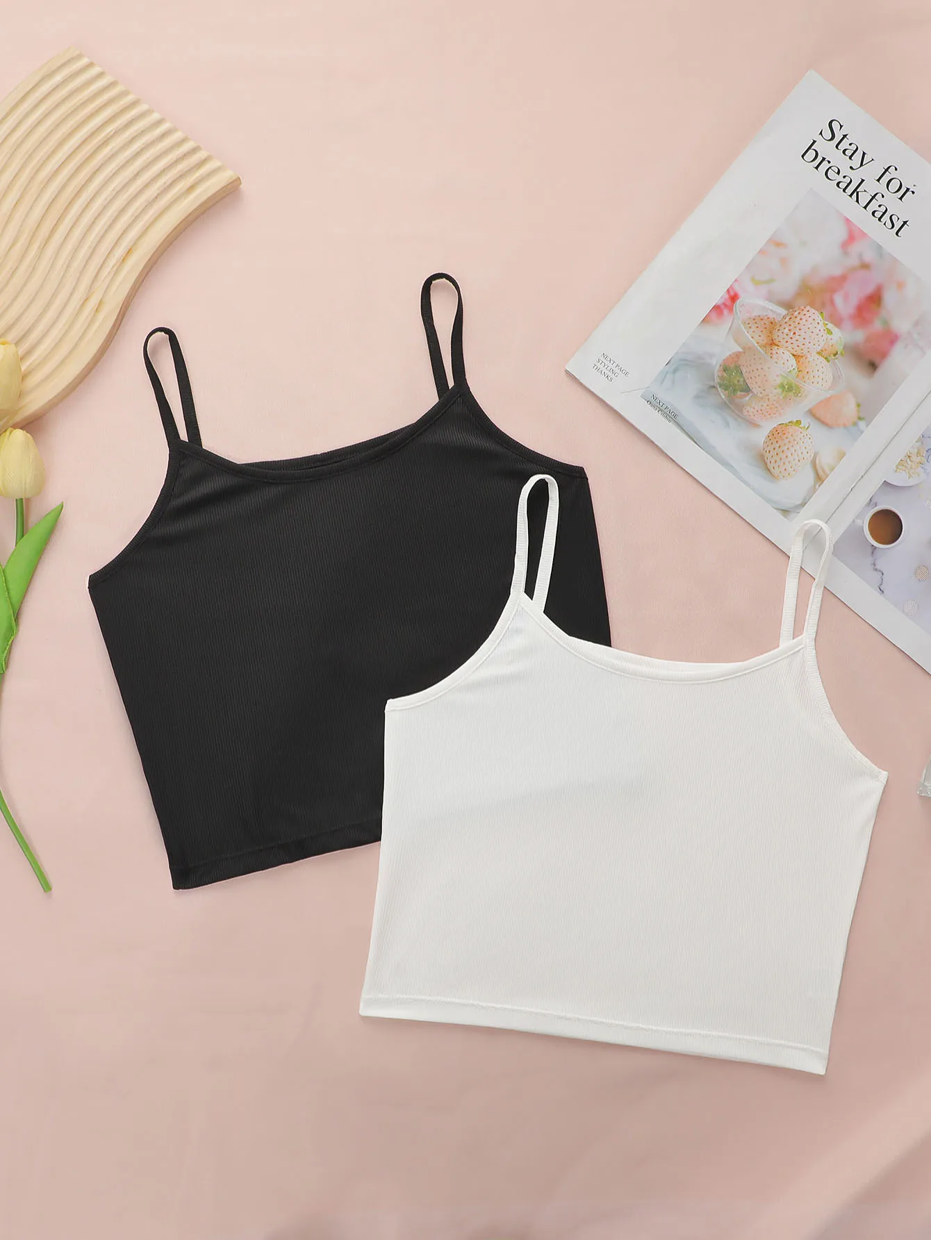 2-piece set of women's sexy lingerie with seamless shock-absorbing vest style comfortable close fitting underwear A3218