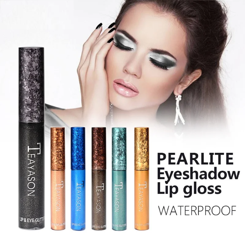 12สี Glitter Liquid อายแชโดว์เงา Pearlescent Liquid อายแชโดว์ Silkworm ปากกา Lip Gloss เครื่องสำอางอายแชโดว์ Eye Makeup