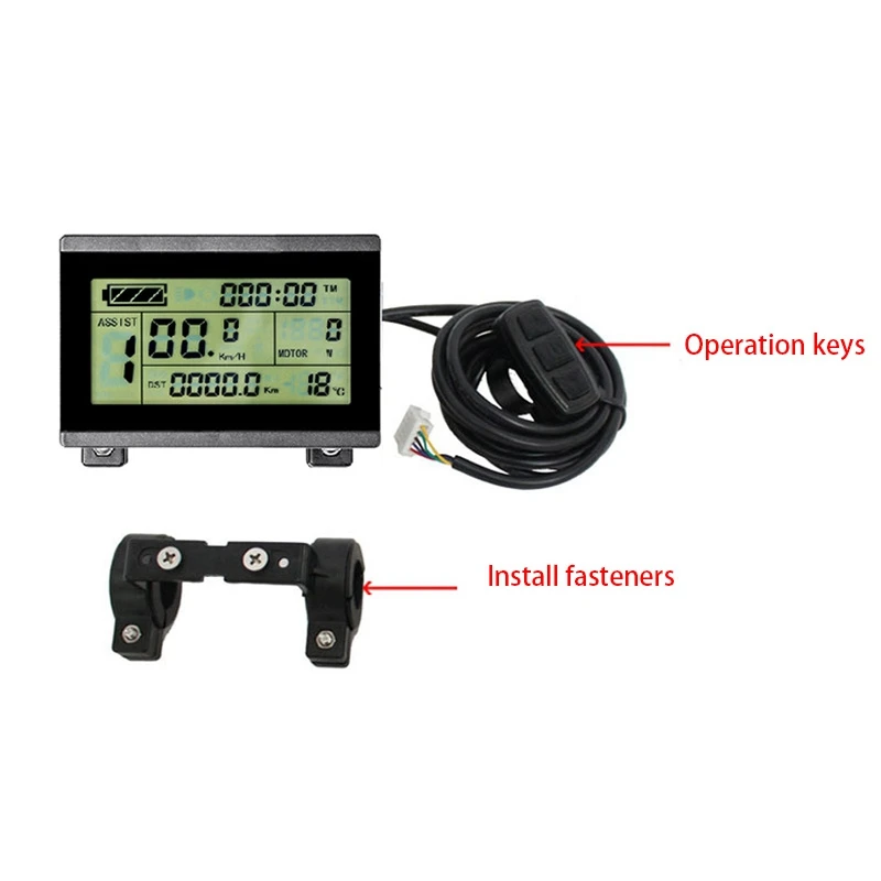 New 36V 48V 500W 22A Electric Bicycle Sine Wave Controller With KT LCD3 Display&Thumb Throttle And Sensor Ebike Accessories