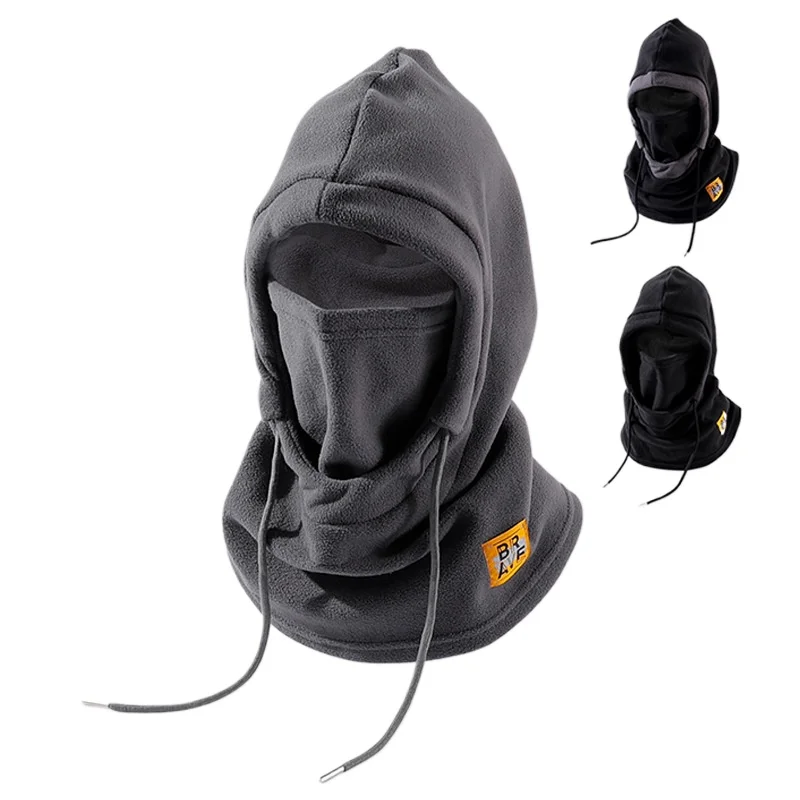 Hat men winter cycling cold mask winter warm mask scarf cover with thick velvet windproof ear protection face  women running cap