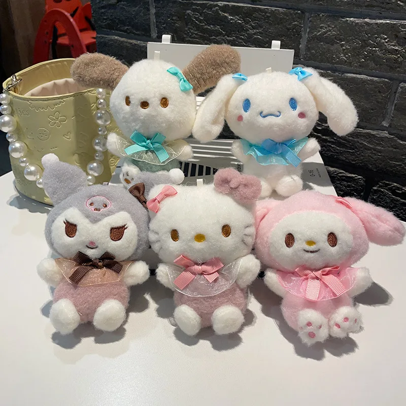 

Kawaii Sanrio брелок Hello Kitty Pochacco My Melody плюшевый брелок Kuromi Cinnamoroll подвеска на рюкзак изысканный подарок на день рождения