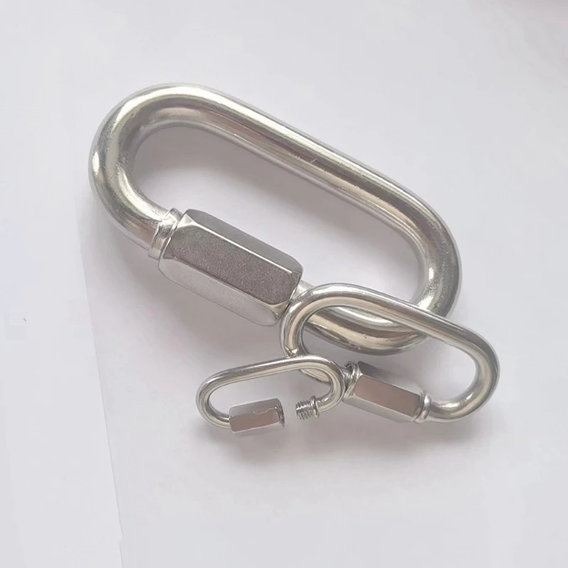 304 Stainless Steel Connecting Ring, Quick Chain Connecting Ring, Runway Climbing Carabiner, Insurance Buckle