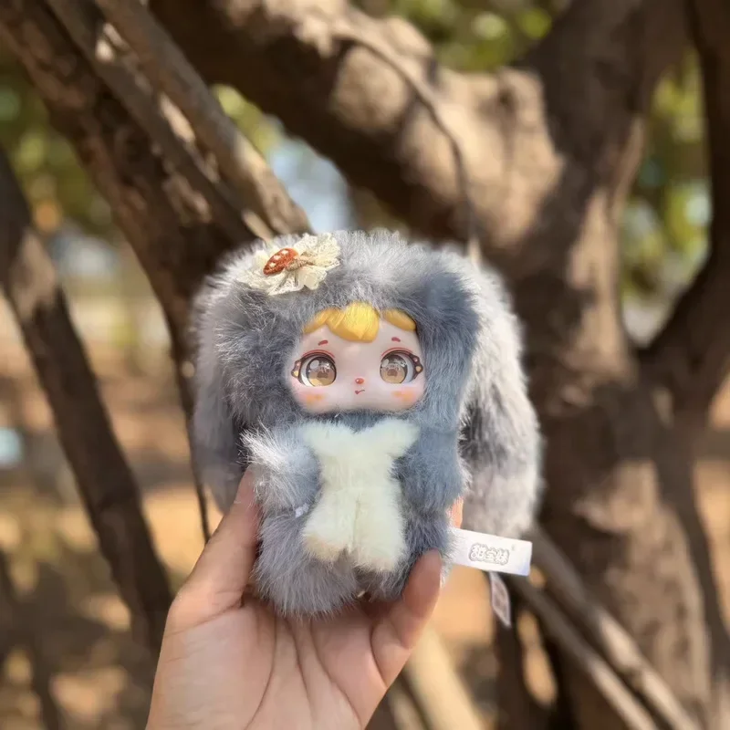 

2026 new Kawaii Cartoon Fluffy Plush Doll 100 Limited Edition Bag Pendant Blind Box Creative Birthday Gift Cute soft rabbit ears