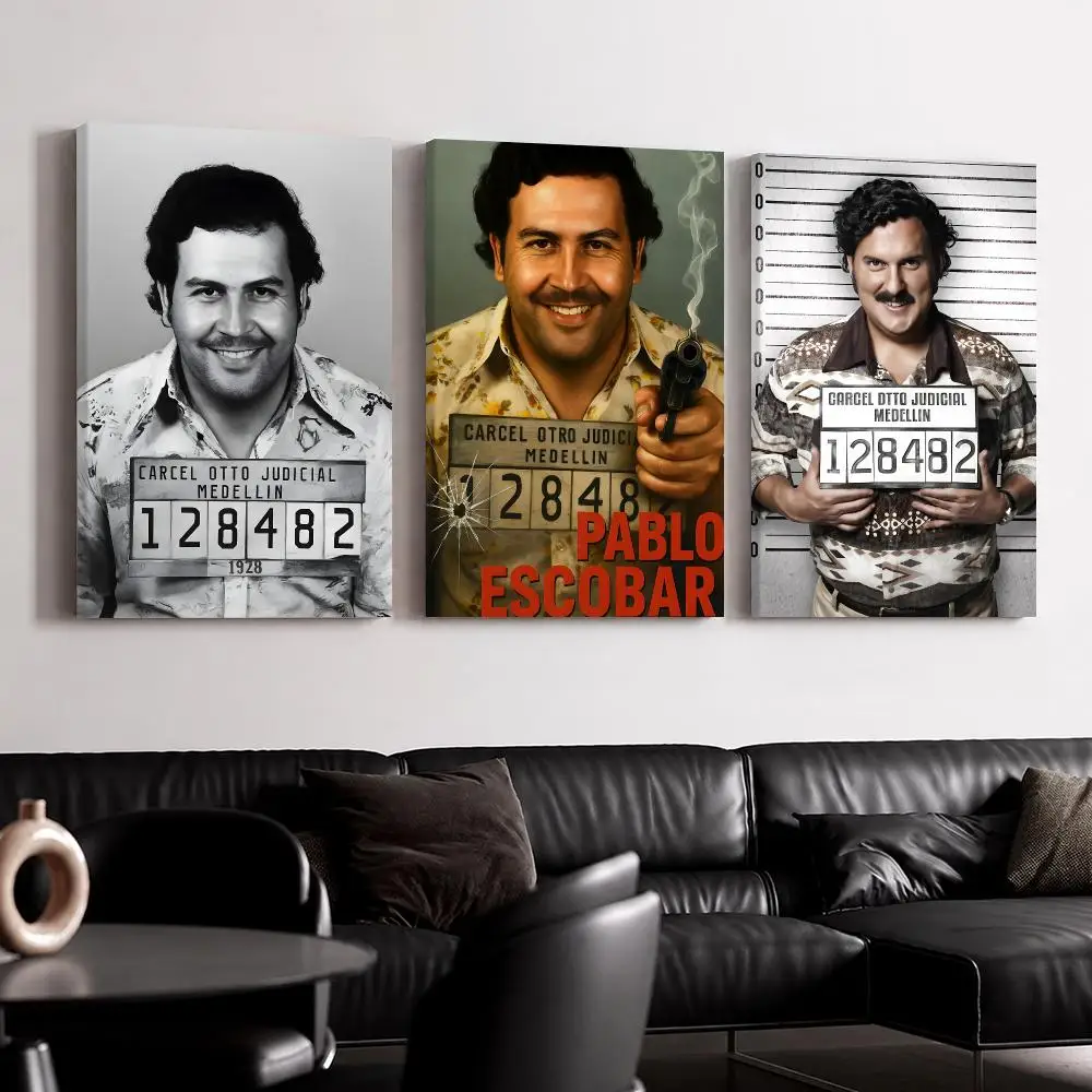 Classic Movies P-Pablo Escobar Framed Wall Painting Ready to Hang Canvas Wall Art Poster for Bedroom Living Room Home Decor Gift