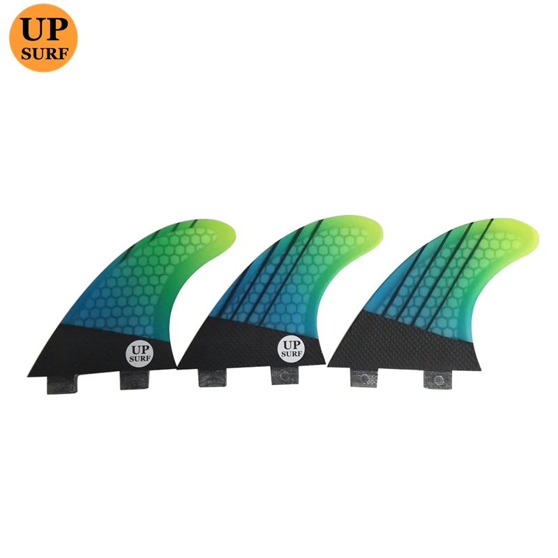 UPSURF FCS FIN M Tri Fins Fiberglass Surfboard Fin Thruster Gradient Quilha Surf Acceessories Surfing 3 Fins For Fish,Shortboard