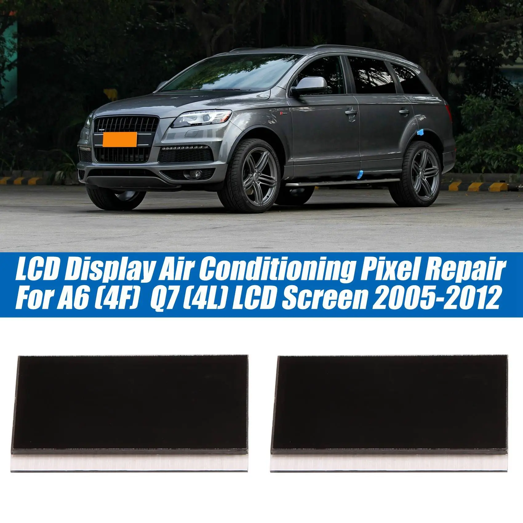 2Pcscar LCD Display Screen Air Conditioning Pixel Repair For- A6 (4F) / Q7 (4L) 2005-2012