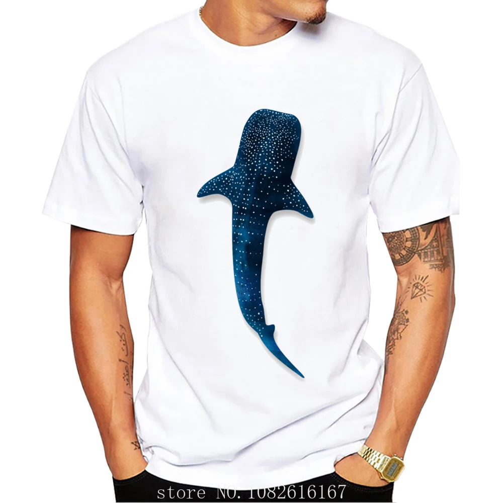 O-Neck Men Clothing Short Sleeve Male Streetwear Vintage Whale Shark Tops Hammerhead Circle Swarm Print Men's T-Shirt