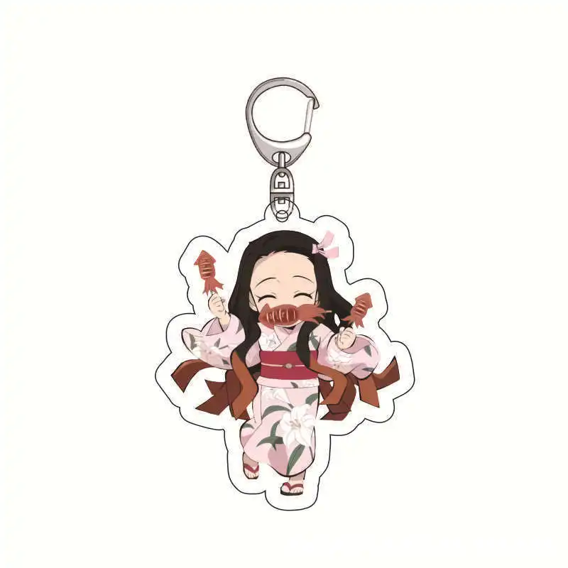 Demon Sayer Acryc Ie Y Tea Drinking Kamado Tanjiro Nezuko Tsuyuri Kanawo Azuma Zenitsu Ie Y Chain G Tas Hanger Ie Y Chain Decora Chion