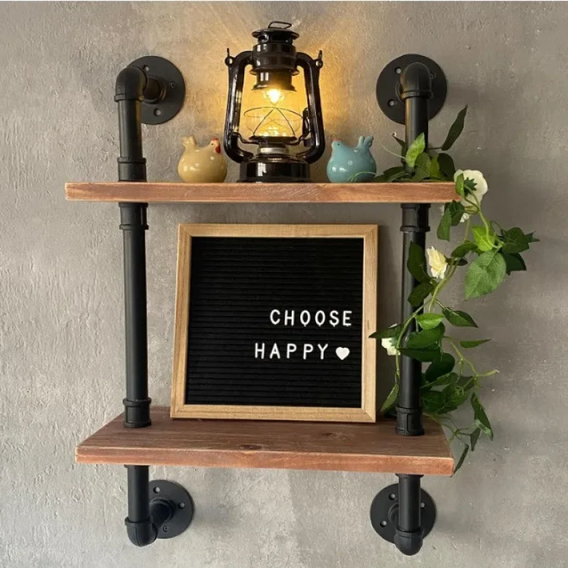 Floating bathroom rack rustic wooden ladder bookshelf wall-mounted living room decoration