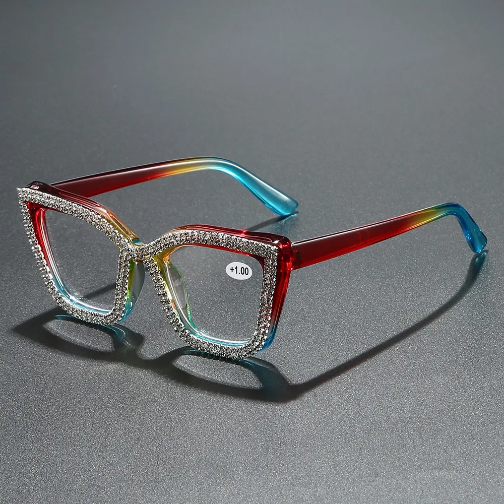 

Women's Reading Glasses Cat Eye Anti Blue Light Spectacles Fashion Brand Designer Customized Prescription Eyeglasses for Woman