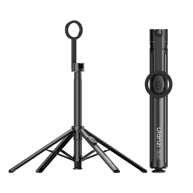 Ulanzi SK-21 Magnetic Auto-Open Tripod 8-Section Pole 1.8m Extension for Smartphone Magnetic Quick Release Travel Livestreaming